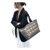 DOM103 Large Puffer Tote Bag Waterproof Quilted Nylon Puffer Tote