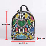 Colorful Animal Print Mini Backpack Women Small Capacity Top Handle Bag