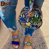 Colorful Animal Print Mini Backpack Women Small Capacity Top Handle Bag
