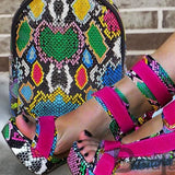 Colorful Animal Print Mini Backpack Women Small Capacity Top Handle Bag