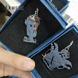 Doremi Child's Drawing Necklace - Stainless Steel Personalized Artwork Pendant