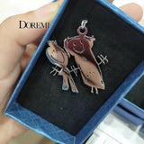 Doremi Child's Drawing Necklace - Stainless Steel Personalized Artwork Pendant