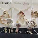 DOREMI Kids Drawing Necklace Customized Child Artwork Name LOGO