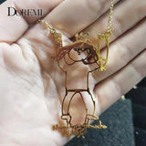 DOREMI Kids Drawing Necklace Customized Child Artwork Name LOGO