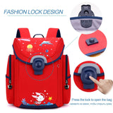 Large Capacity Student Backpack Waterpoof Lock High School Bag Pockets