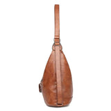 Retro Leather Backpack Ladies Large-capacity Bags