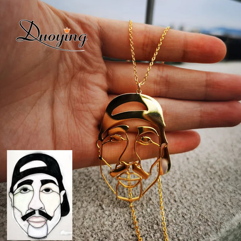 Children's Drawing Personalized Necklace Christmas Gift