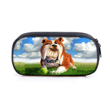 Dog Print Cosmetic Case Makeup Bag Pencil Box Women Supplies