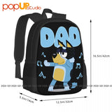 Dad Mum Love Father'S Backpack Large Capacity Vintage Beach Bag