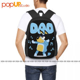 Dad Mum Love Father'S Backpack Large Capacity Vintage Beach Bag