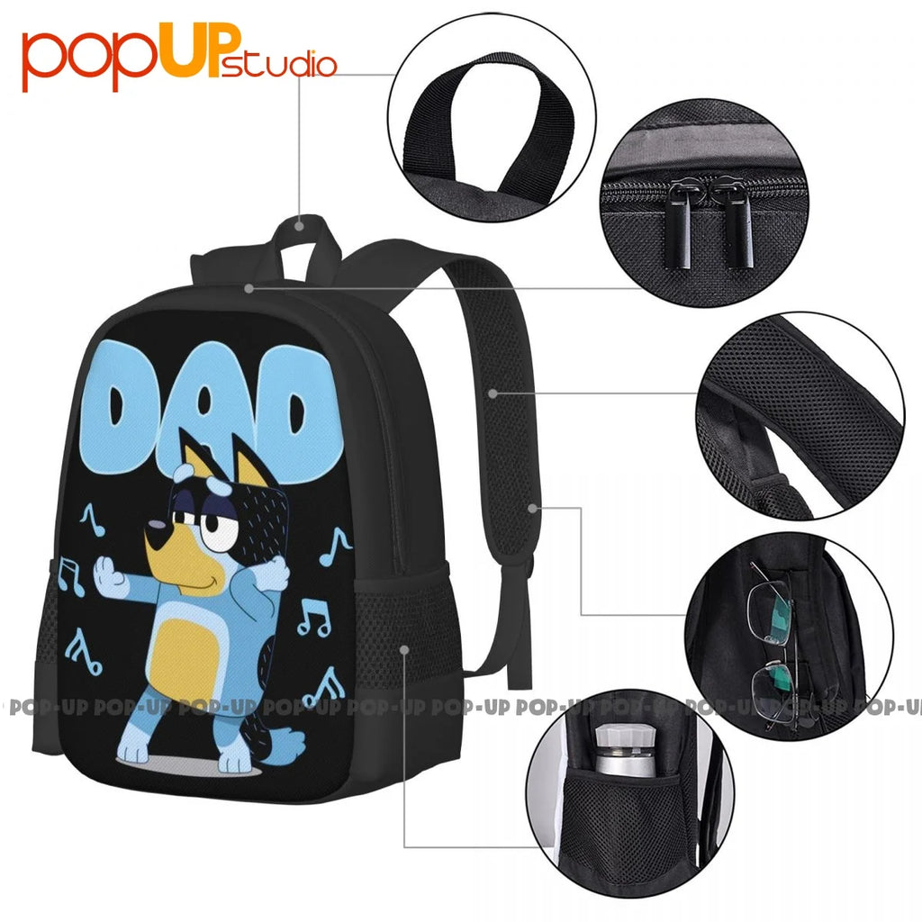 Dad Mum Love Father'S Backpack Large Capacity Vintage Beach Bag