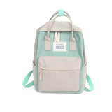 Daffdiol Women Canvas Backpack College School Bag Zipper 15inch Laptop