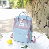 Daffdiol Women Canvas Backpack College School Bag Zipper 15inch Laptop