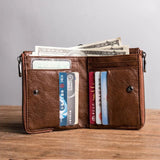 Daffdoil Leather Wallet Men Women Original Organ Cattle Rfid Wallet Gift