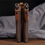 Daffdoil Leather Wallet Female Hasp Cow Leather Brown