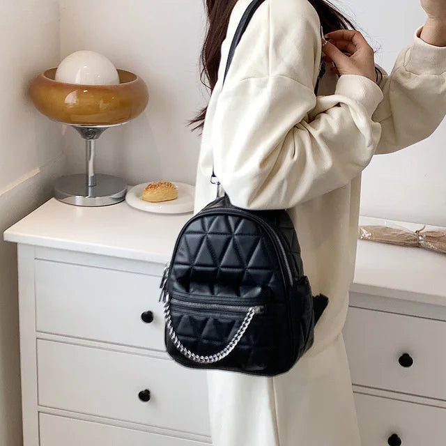 Daily Knapsack School Bags Summer Quilted Small Women Backpack Trends Girls