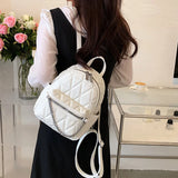 Quilted Small Women Backpack Girls Travel Bagpack