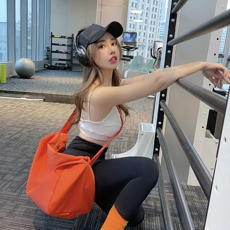 Women's Daily Sport Shoulder Bag Gym Outdoors Travel Teen Bookbag Yoga Tote