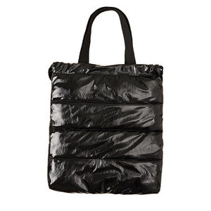 Women Soft Winter Padded Down Backpack Large Capacity Shoulder School Bag