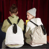 Women Soft Winter Padded Down Backpack Large Capacity Shoulder School Bag
