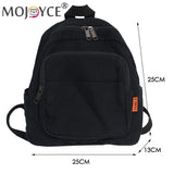 Large Capacity Canvas School Backpack Zipper Knapsack
