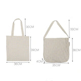 Daisy Embroidery Cotton Shoulder Bag Floral Handbag Tote Books Shopping Bag