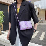 Daisy Flower Pattern Mini PU Leather Crossbody Chain Handbag