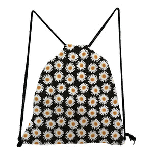 Daisy Print Backpack Drawstring Bag Unisex Shoe Bag