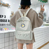 Daisy Small Backpack for School Teenagers Girls Canvas Women Backpack