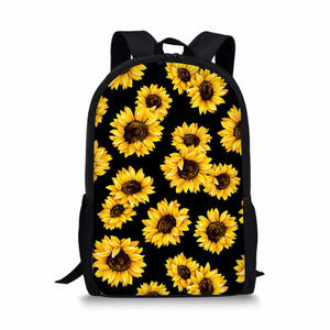 Daisy Sunflower Pattern Girls School Bags Set