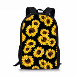 Daisy Sunflower Pattern Girls School Bags Set