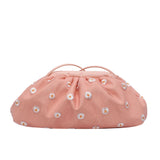 Daisy Print Crossbody Bag Cloud Tote Bag for Women