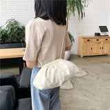 Daisy Print Crossbody Bag Cloud Tote Bag for Women