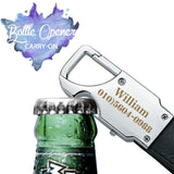 LED Keychain Beer Opener Bottle Lamp Multifunctional Leather