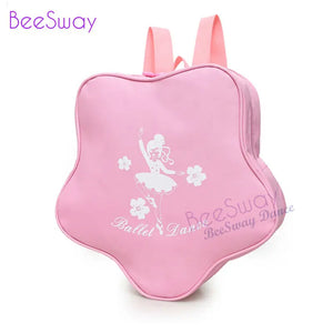 Kids Pink Ballet Backpack Star Shape Girls Dancing Ballerina Print