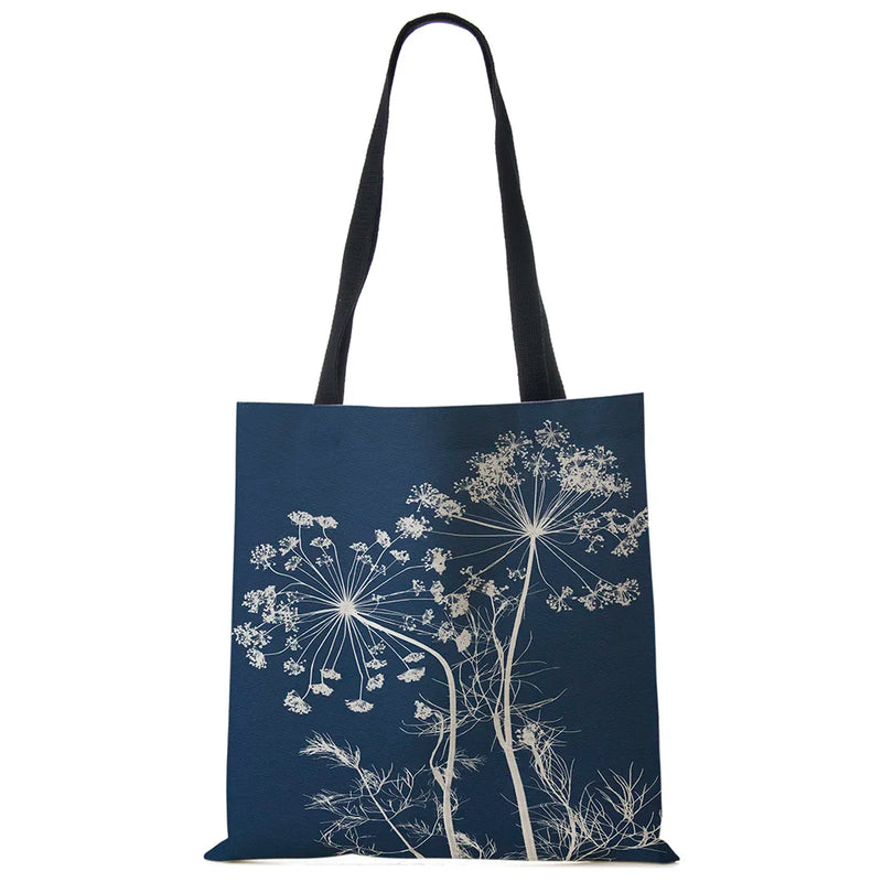 Dandelion Print Tote Bag for Women - Reusable Shopping Shoulder Bag