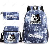 Danganronpa 3pcs Backpack Set Students Rucksack Shoulder Bag Pen Bag