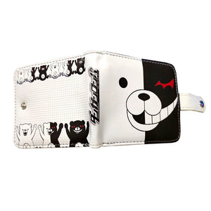 Monokuma Cosplay PU Leather Cartoon Wallet Moneybag Short Notecase