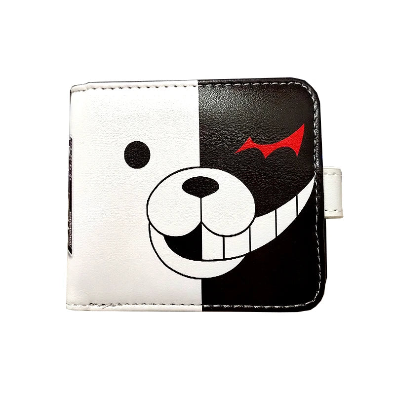 Monokuma Cosplay PU Leather Cartoon Wallet Moneybag Short Notecase