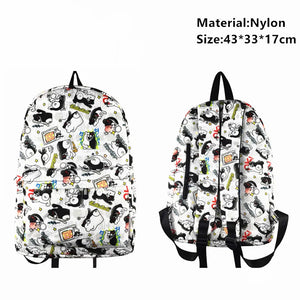 Danganronpa Monokuma Nylon Backpack Student Schoolbag Teenager Travel Bag