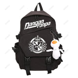 Monokuma Plaid Pattern Teenager Girls Boys School Backpack