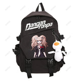 Monokuma Women Backpack Plaid Pattern Teenager Girls Boys School Bags Mochilas S