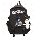 Nagito Komaeda Nylon Women Backpack Multi-pocket Ring Buckle Portable