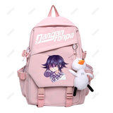 Nagito Komaeda Nylon Women Backpack Multi-pocket Ring Buckle Portable