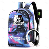 Danganronpa School Backpack for Teens Laptop Travel Rucksack