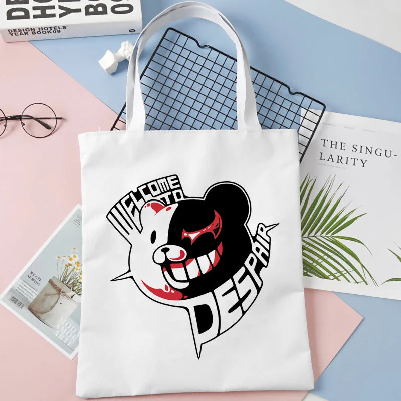 Danganronpa Shopping Bag Canvas Bolso Grocery Cotton Handbag