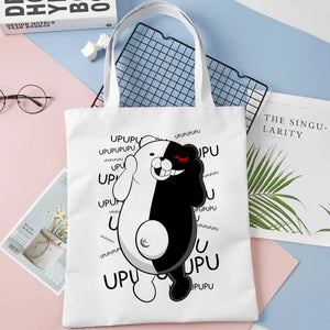 Danganronpa Shopping Bag Canvas Bolso Grocery Cotton Handbag