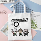Danganronpa Shopping Bag Canvas Bolso Grocery Cotton Handbag