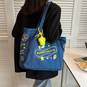 Dark Cowboy Women's Shoulder Bags Large Capacity Tote Bag Bolsas