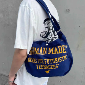 Dark Yellow Vintage Canvas Backpack 35*26 High Human Bag